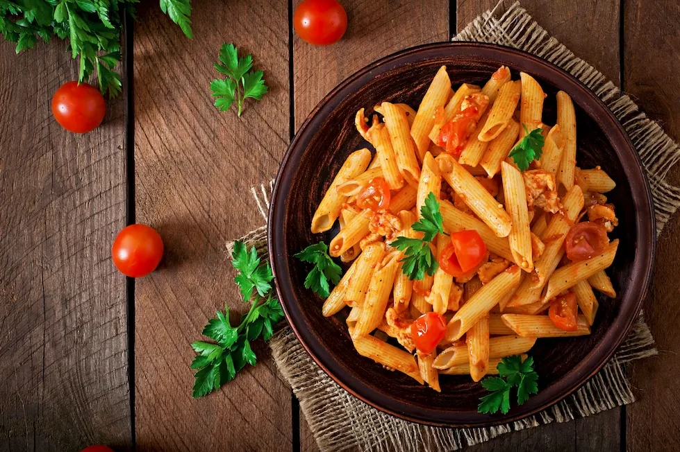 Pasta with nduja, gorgonzola dolce, & mascarpone